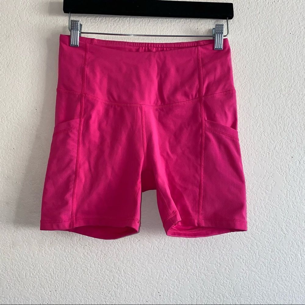 Reebok Bright Pink Biker Shorts